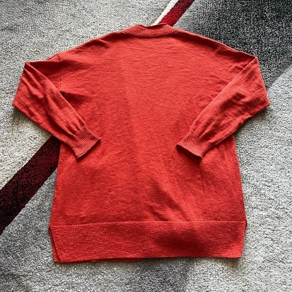 Madewell Bradley Orange Open Front Cardigan - Picture 5 of 5